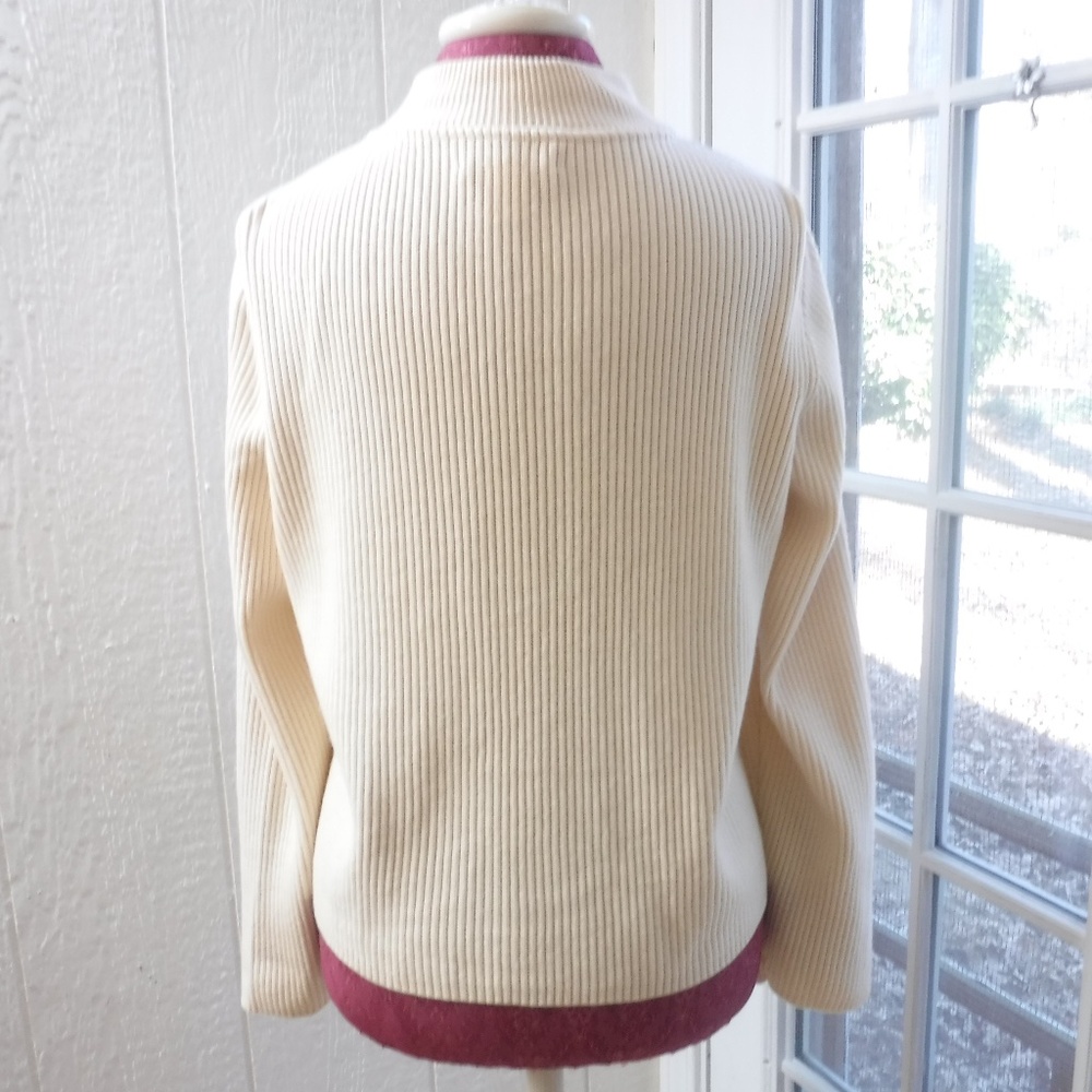 Pendleton Ivory Leather Front Ribbed Back Jacket - image 5